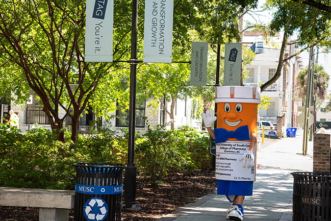Phil the Pill on the MUSC Campus