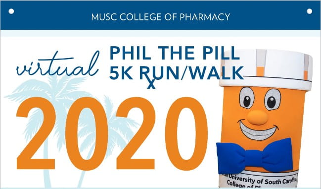 Phil the Pill Running Bib